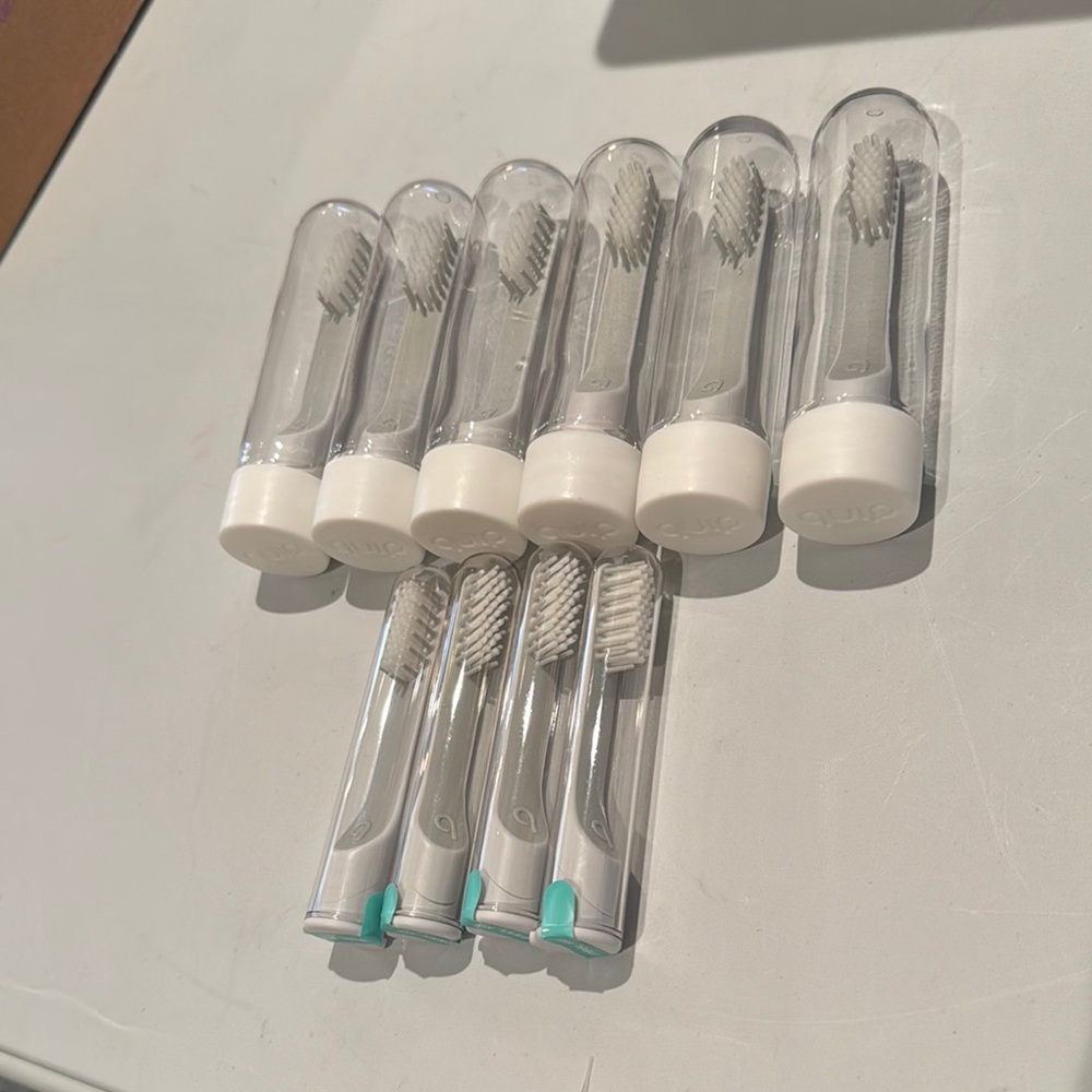 Clear and White Toothbrush Set